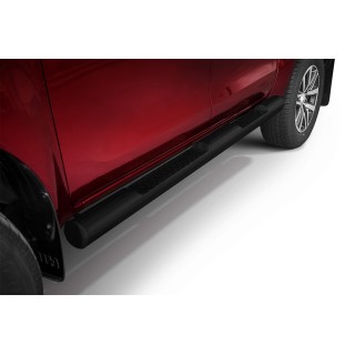 Marche pieds TOYOTA HI-LUX DOUBLE CABINE 2015-AUJOURD'HUI INOX NOIR PR01 Tubulaire 100mm