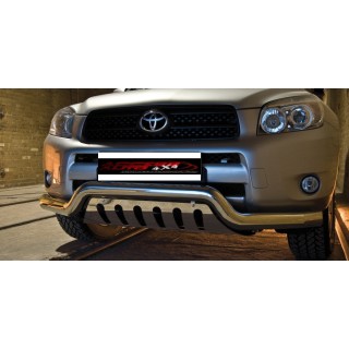 PARE BUFFLE-TOYOTA RAV4 2006-2009 HOMOLOGUE INOX - PROTECTION BASSE  PLaque