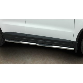 marche pieds-VOLKSWAGEN TOUAREG 2011-2015 INOX Tubulaire PR02  70mm