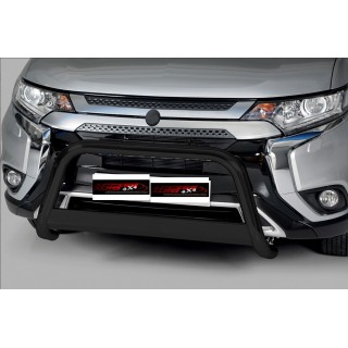 PARE BUFFLE MITSUBISHI OUTLANDER 2016-AUJOURD'HUI HOMOLOGUE INOX NOIR BARRE DE RENFORT