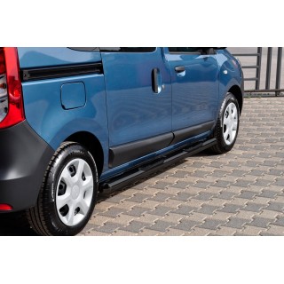 marche pieds-FORD-TRANSIT-CUSTOM-COURT-2012-AUJOURD'HUI-INOX tubulaire DLX NOIR