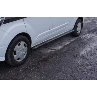 marche pieds FORD TRANSIT CUSTOM LONG 2012 2023 INOX tubulaire DLX 76mm - Access Auto 4x4