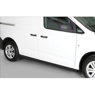 marche pieds-VOLKSWAGEN CADDY COURT 2021-AUJOURD'HUI INOX tubulaire LNE NOIR 60mm