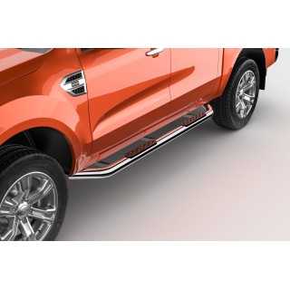 Marche pieds TOYOTA HILUX DOUBLE CABINE 2021-AUJOURD'HUI INOX 76mm