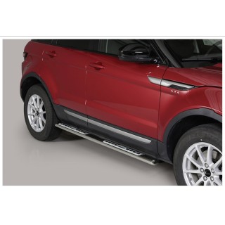 marche pieds-RANGE ROVER EVOQUE 2016-2018 INOX Ovale CHROME PRB