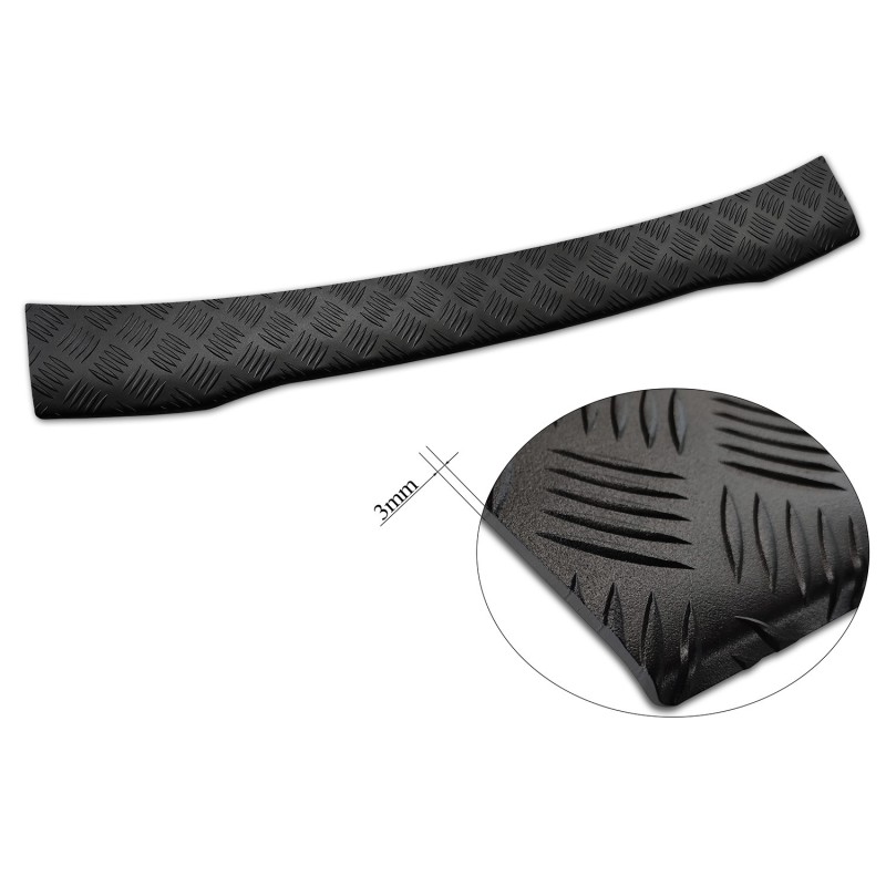 Protection Seuil Coffre Pour Ford Transit/Tourneo Courier 2014-2023 | Film ABS Noir Anti-rayures | Adhésif Double Face, Installation Facile