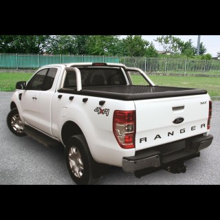 COUVRE-BENNE FORD RANGER DOUBLE CABINE 2012-2022 Aluminium NOIR EVO compatible roll bar origine