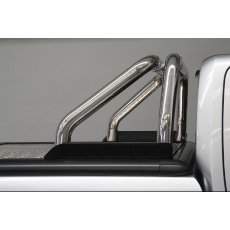 ROLL BAR FORD RANGER 2012-2022 DOUBLE BARRES INOX 70mm pour Couvre Benne Aluminium