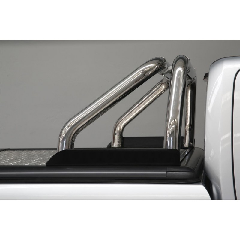 ROLL BAR FORD RANGER 2012-2022 DOUBLE BARRES INOX 70mm pour Couvre Benne Aluminium