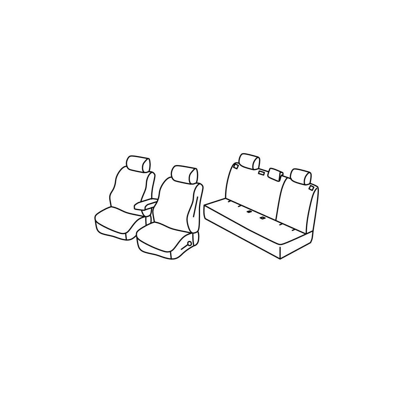 EGNIAN Housses De Siège Voiture Pour Dacia Sandero Stepway 2012-2025 - Set Complet Respirant Et Confortable Rouge