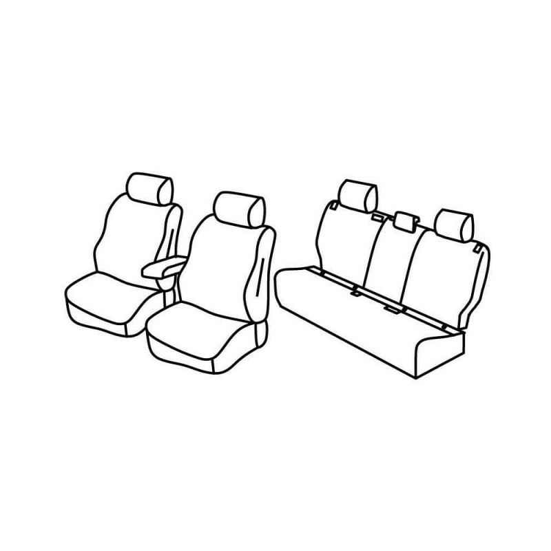 Housses De Siège Complètes En Simili-cuir Pour Toyota Yaris Hybrid 2020-2025 - Avant Et Arrière, Protection Anti-taches, Lavables