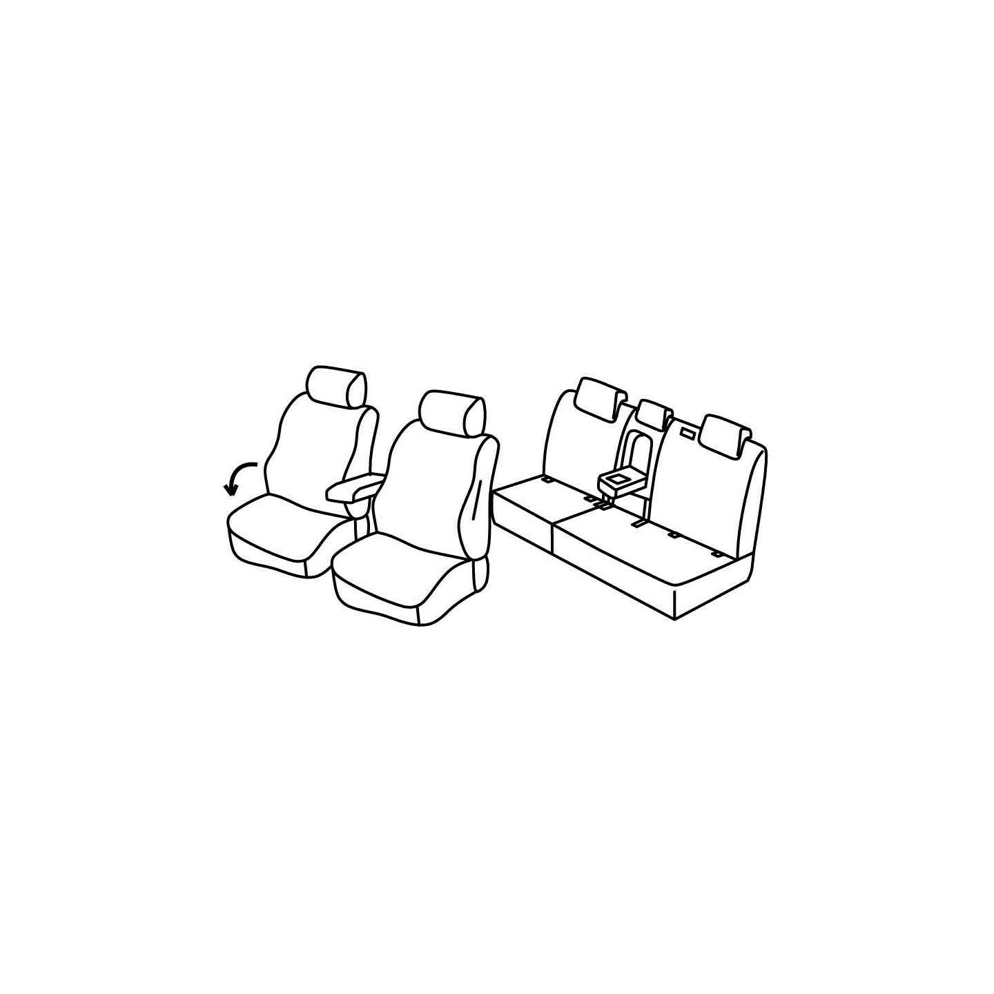 WITH001 Housse Siege Voiture Pour VW Tiguan 2021 2022 2023, Housse De Protection Respirante En Cuir PU Premium Imperméable Avant Arrière Accessoires,C