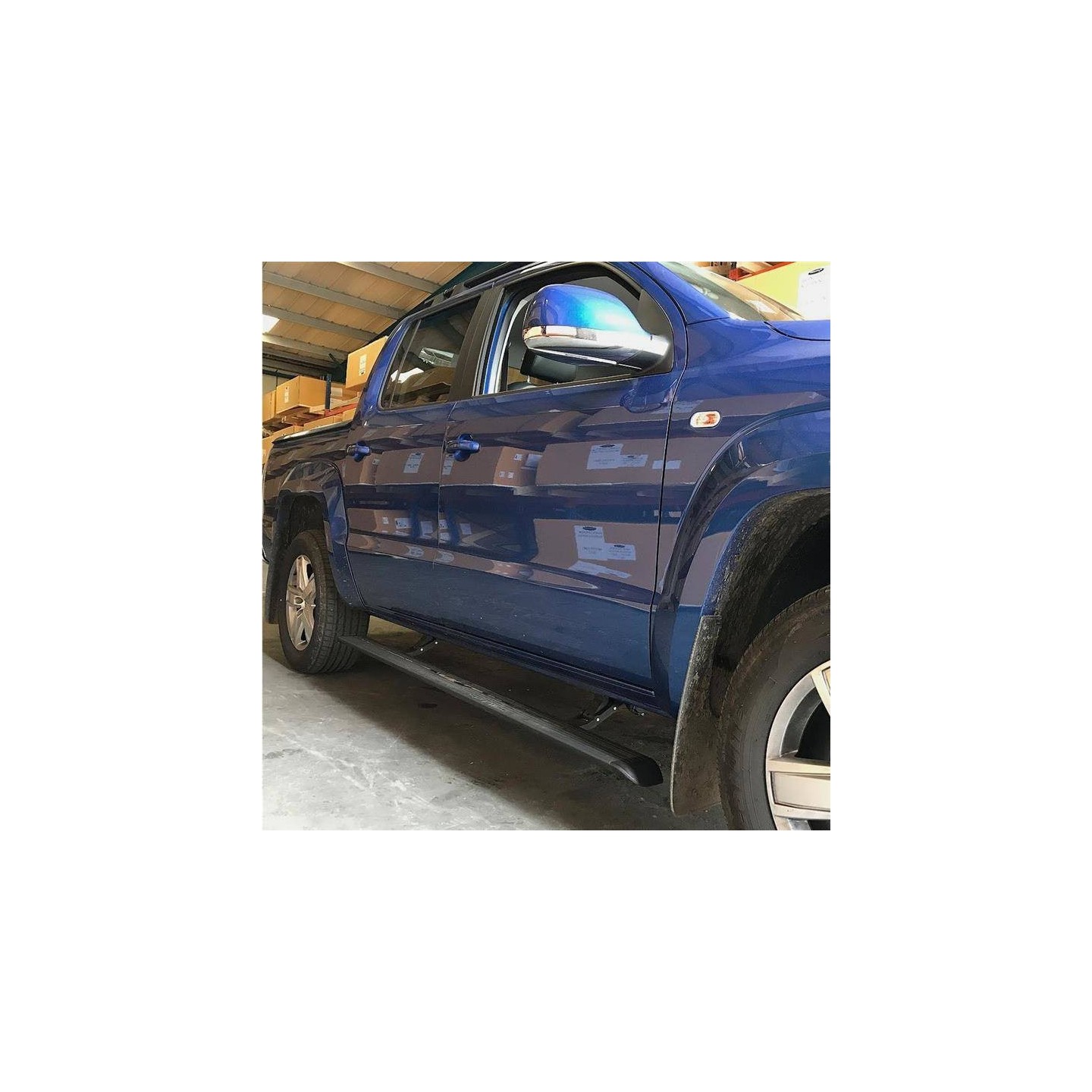 Marchepieds Latéraux Pour VW Amarok 2010-2020 - Acier Inoxydable Chromé Poli, Antidérapant - Kit Complet Gauche/droite