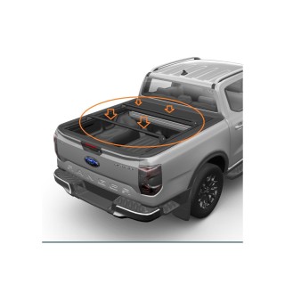 Barres TRANSVERSALES FORD RANGER 2023-AUJOURD'HUI DOUBLE CABINE pour COUVRE BENNE COULISSANT MOUNTAIN TOP EVO