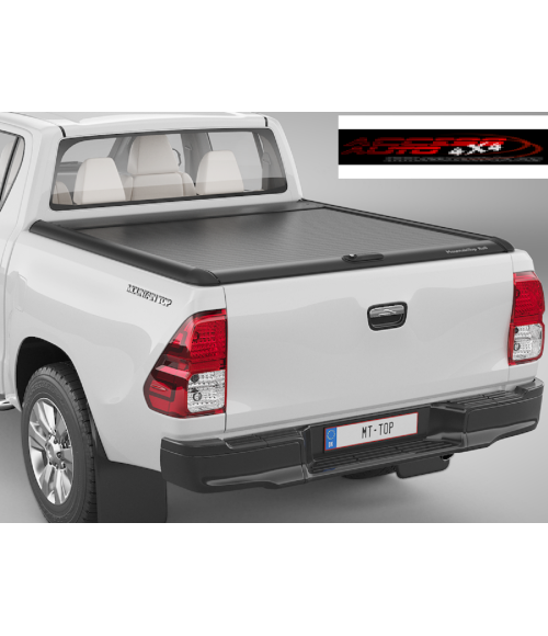 COUVRE BENNE TOYOTA HILUX EXTRA CABINE 2016 AUJOURD'HUI RIDEAU COULISSANT NOIR mountain top