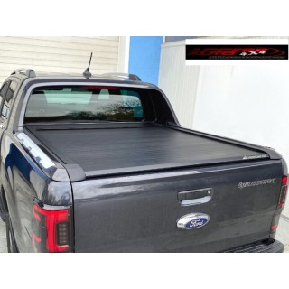 COUVRE BENNE FORD RANGER DOUBLE CABINE WILDTRAK 2012 2022 RIDEAU COULISSANT NOIR mountain top Electrique