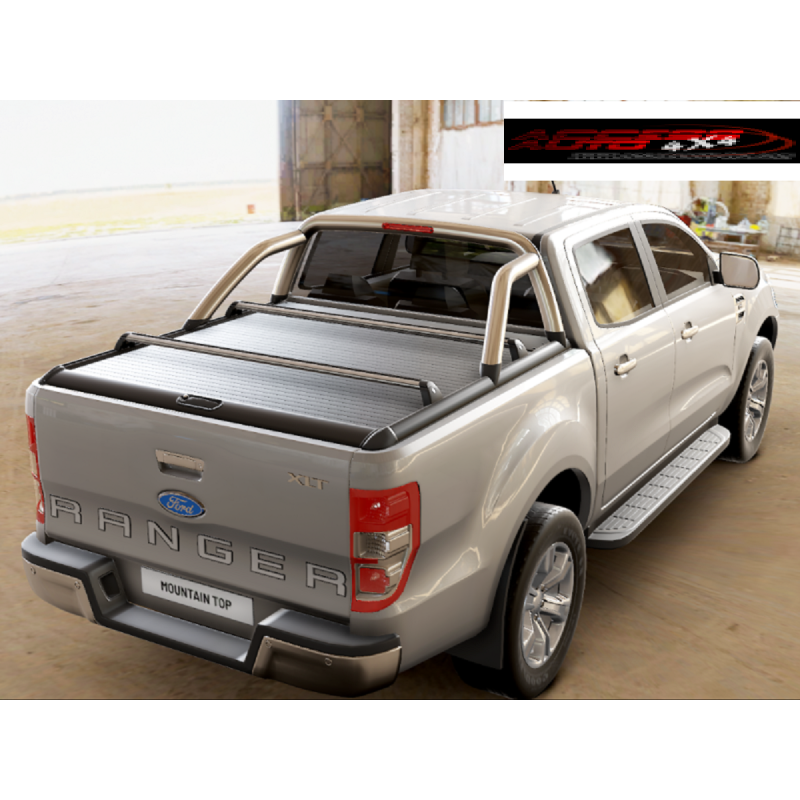 Couvre-Benne-Ford-Ranger-Super-Cabine-2012-2022-Rideau-Coulissant-Noir ...