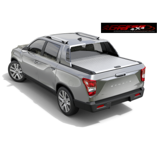 COUVRE BENNE SSANGYONG MUSSO DOUBLE CABINE 2018 AUJOURD'HUI RIDEAU COULISSANT GRIS mountain top benne courte