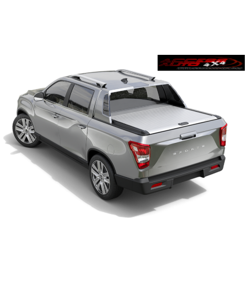 COUVRE BENNE SSANGYONG MUSSO DOUBLE CABINE 2018 AUJOURD'HUI RIDEAU COULISSANT GRIS mountain top benne courte