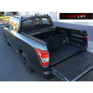 COUVRE BENNE SSANGYONG MUSSO DOUBLE CABINE 2018 AUJOURD'HUI RIDEAU COULISSANT MOUNTAIN TOP NOIR mountain top benne longue - Acce