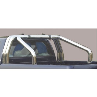 ROLL BAR FORD RANGER 2012 2022 INOX DOUBLE BARRES CHROME 76mm