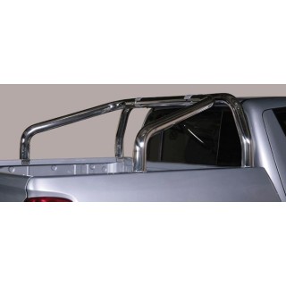 ROLL BAR MITSUBISHI L200 2009 2014 INOX SIMPLE BARRE CHROME 76mm - Access Auto 4x4