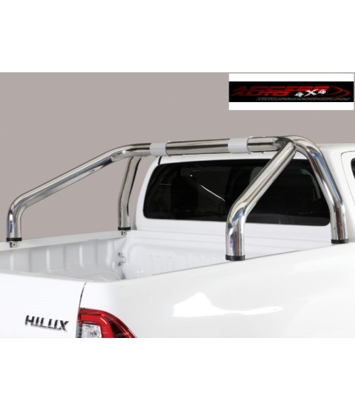 ROLL BAR TOYOTA HILUX 2015 AUJOURD'HUI INOX SIMPLE BARRE CHROME 76mm - Access Utilitaire - Vente en ligne d'accessoires auto et Véhicules Utilitaires