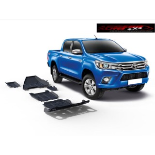 PROTEGE CARTER TOYOTA HILUX 2016 AUJOURD'HUI SET 3 PIECES ACIER 3mm