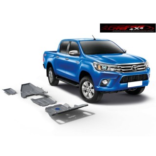 PROTEGE CARTER TOYOTA HILUX 2016 AUJOURD'HUI SET 3 PIECES ALUMINIUM 6mm