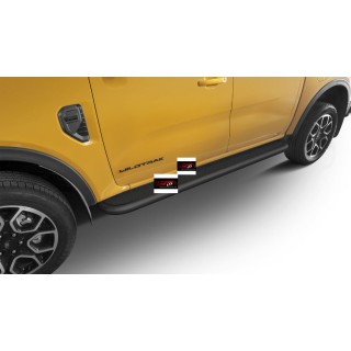 marche pieds FORD RANGER DOUBLE CABINE 2023 AUJOURD'HUI INOX Plat PR NOIR