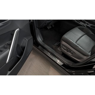 Seuils de porte TOYOTA COROLLA CROSS 2022 AUJOURD'HUI INOX NOIR 4 PIECES