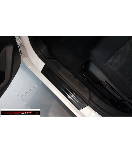 seuil de porte BMW SERIE 1 F40 2019 AUJOURD'HUI INOX NOIR 4 PIECES