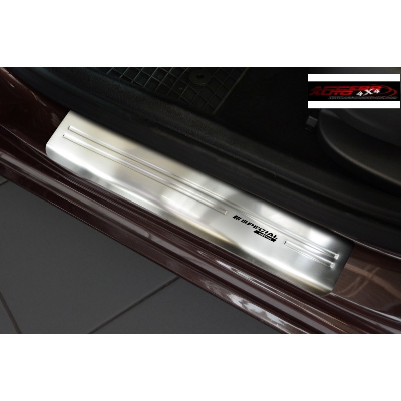 Protections Seuil De Porte 5 Pièces Pour Opel Astra J 2012-2015 - Autocollant Fibre Carbone Antidérapant