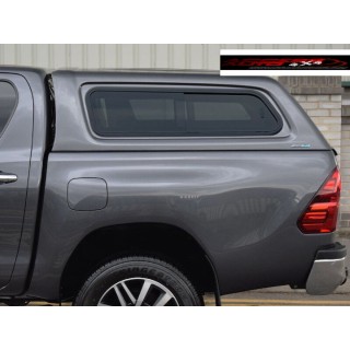 HARD TOP TOYOTA HILUX 2016 AUJOURD'HUI FENETRES COULISSANTES DOUBLE CABINE AEROKLAS Pret à peindre