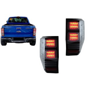 FEU ARRIERE FORD RANGER 2012 2018 LED CLAIR SEQUENTIEL DESIGN SET