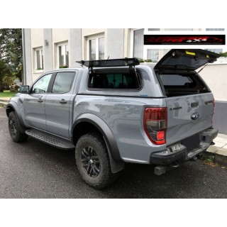 HARD TOP FORD RANGER RAPTOR 2019 2022 FENETRES PIVOTANTES SUPER CABINE AEROKLAS pret à peindre