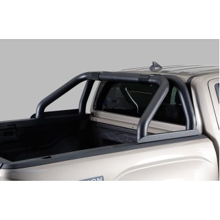 ROLL BAR VOLKSWAGEN AMAROK 2023 AUJOURD'HUI DOUBLE BARRES INOX 76mm NOIR Sport Design