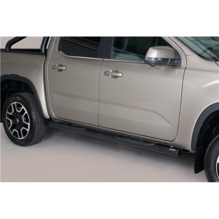 marche pieds VOLKSWAGEN AMAROK 2023 AUJOURD'HUI INOX NOIR tubulaire 76mm