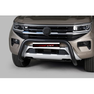 PARE BUFFLE VOLKSWAGEN AMAROK 2023 AUJOURD'HUI HOMOLOGUE INOX NOIR 76mm - Access Auto 4x4