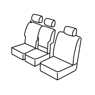 Housses siege auto FORD TRANSIT CONNECT 3 PLACES 2022 AUJOURD'HUI - Access Auto 4x4