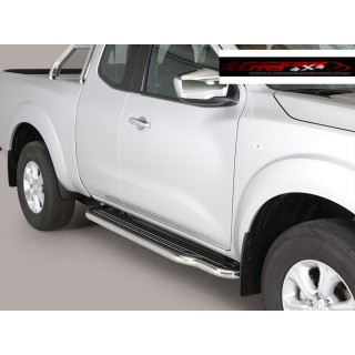 marche pieds NISSAN NAVARA NP300 KING CABINE 2015 2022 INOX PLAT