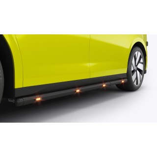 Marche pieds VOLKSWAGEN ID BUZZ 2022 AUJOURD'HUI INOX NOIR Tubulaire LED 60mm