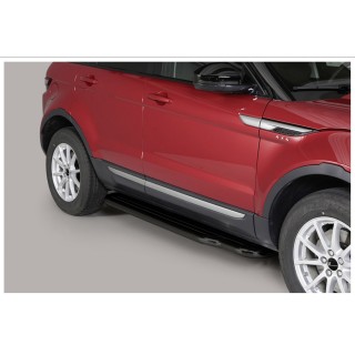 marche pieds RANGE ROVER EVOQUE 2011 2015 INOX NOIR Plat