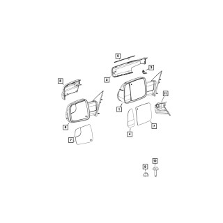 RRetroviseur RAM 1500 2019 AUJOURD'HUI GAUCHE Mopar 5ZK44KXJAH