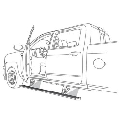 MARCHE PIEDS FORD F150 CREW CABINE 2015 AUJOURD'HUI ELECTRIQUE Aluminium plat AMP - Access Utilitaire - Vente en ligne d'accessoires auto et Véhicules Utilitaires