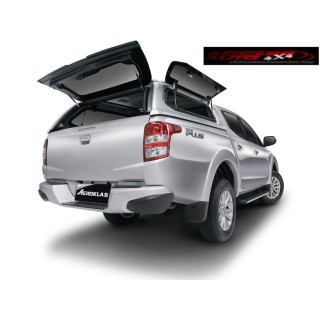 HARD TOP MITSUBISHI L200 2015 AUJOURD'HUI FENETRES PIVOTANTES DOUBLE CABINE AEROKLAS Pret à peindre