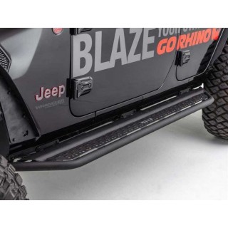 Marche pieds JEEP WRANGLER 4 portes 2007 2018 ACIER D6 NOIR