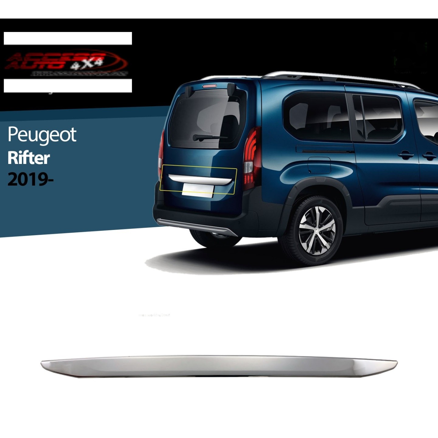 Baguette Chromée Universelle Pour Coffre Peugeot 208 II - 1.2 M, Largeur 21 Mm, Adhésif 3M, à Découper - 12