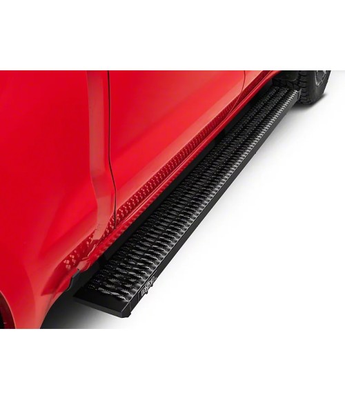 MARCHE PIEDS CHEVROLET SILVERADO 1500 2007 2019 Aluminium Plat Noir REGULAR CAB Textured