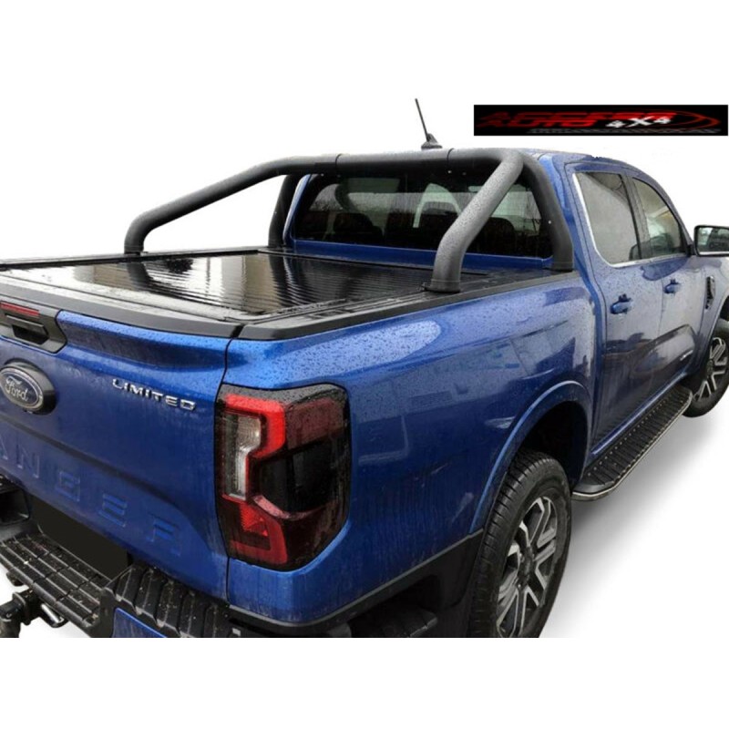 Roll-Bar-Volkswagen-Amarok-2023-Aujourd-Hui-Inox-Double-Barres-Noir-76mm